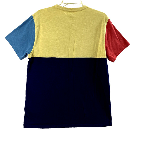 J. Crew T Shirt Mens Medium Colorblock Tee Short Sleeve Pocket Casual - Picture 2 of 7